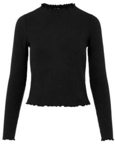 Pieces Nicca Long Sleeve Top Xs - Black