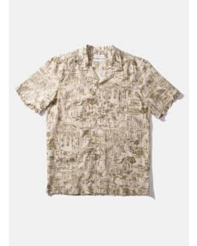 Edmmond Studios City short sleeve shirt plain - Natur