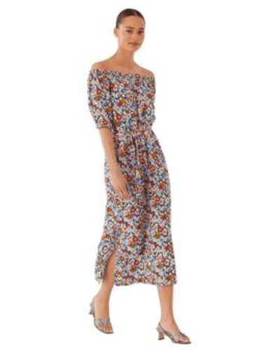 Nice Things Poolside Garden Print Long Dress From - Rosa