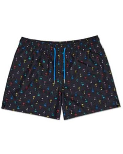 Happy Socks Palm Beach Swim Shorts Xl /red/black - Blue