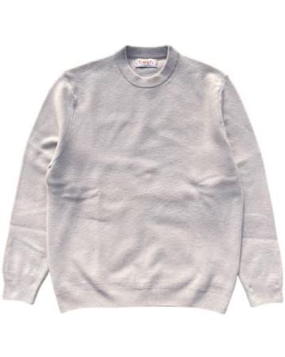Fresh Crew Neck Sweater Mastice White M - Gray