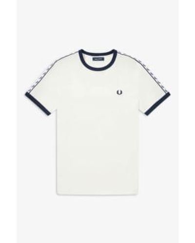 Fred Perry T-shirt tape ringer blanc