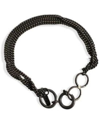 Kjeld X Trüffelschwein Triple Chain Bracelet - Schwarz