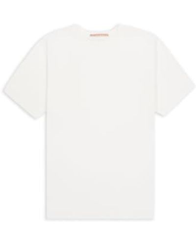 Burrows and Hare Egyptian Cotton T-shirt Off S - White