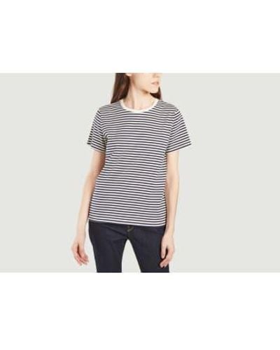 Organic Basics Striped Cotton T-shirt M - Multicolour