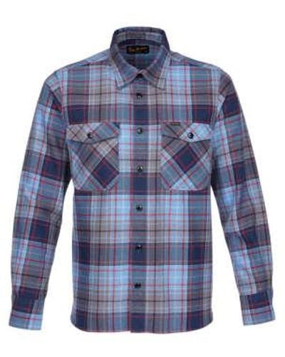 Pike Brothers 1943 cpo flannel - Bleu