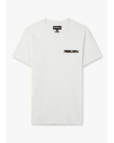 Barbour Camiseta bolsillo durness en blanco
