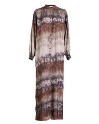 Rabens Saloner Charcoal Combo Lizzy Arizona Shirt Dress Xsmall - Brown