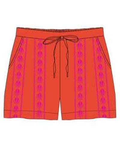 Nooki Design Belize Shorts- Mix / S 100% Cotton - Red