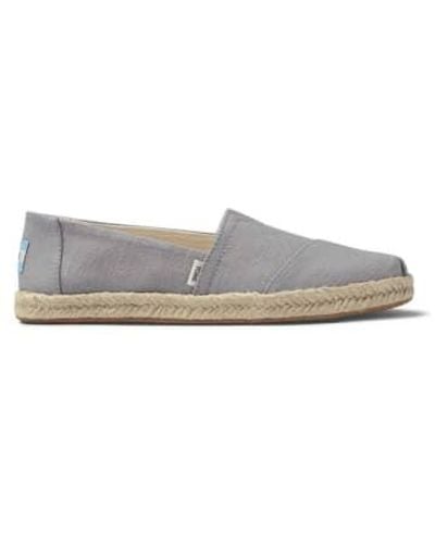 TOMS S Recycled Cotton Rope Espadrille Us 6,5 / Eu 37 - Gray