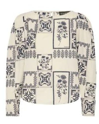 Soaked In Luxury Reesha Blouse Ls - White