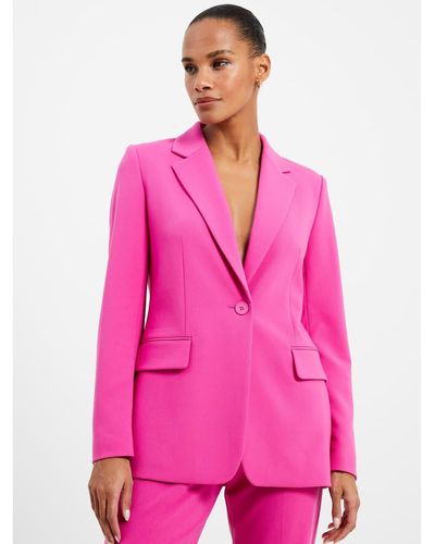 French Connection Whisper Single Breasted Blazer | - Pink