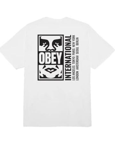Obey T-shirt classique divisé icône - Noir