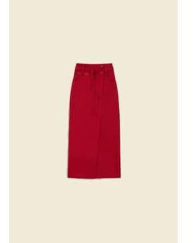 House Of Sunny Low Rider Wrap Skirt Campari - Rosso