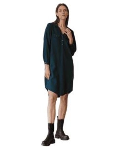 indi & cold Indi And Cold Lyocell Shirt Dress In Prussian From - Nero