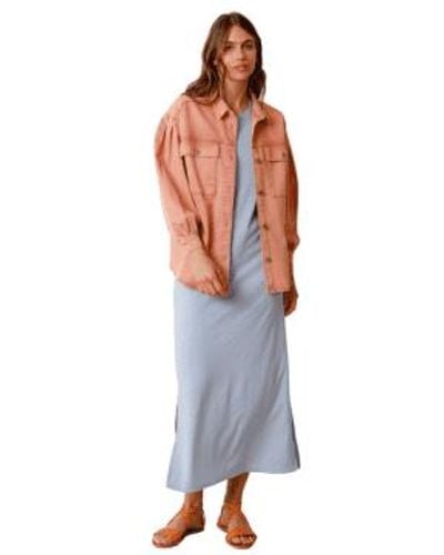 indi & cold Indi And Cold Overshirt In Peach - Blu