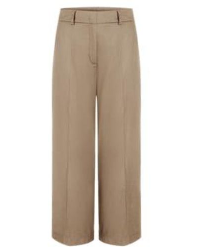 Cashmere Fashion Pantalones mezcla algodón cambio april - Neutro
