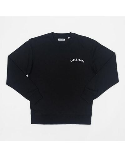 Jack & Jones Graphic Sweatshirt In Black