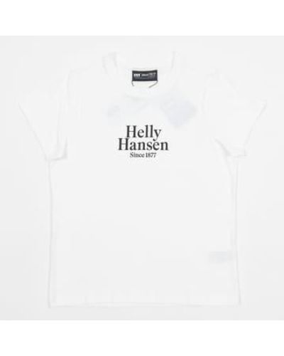 Helly Hansen Womens Core Graphic T Shirt In - Bianco