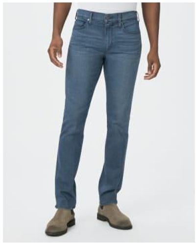 PAIGE Lennox Lopez Grey Wash Denim Slim Fit Jeans M653I95 B222 - Blu