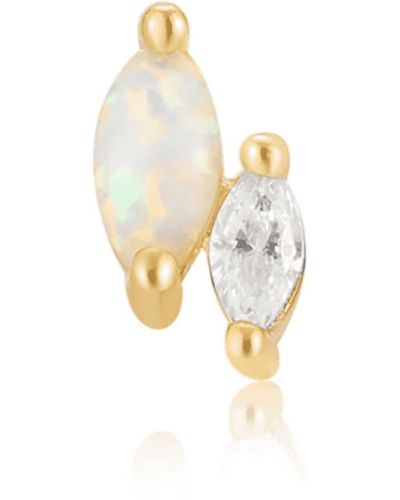 Ania Haie Kyoto opal und sparkle marquise single ohrring - Mettallic
