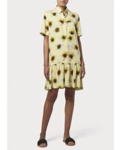 Paul Smith Abstract Sunflower Day Dress Col 10 Size 14 - Giallo