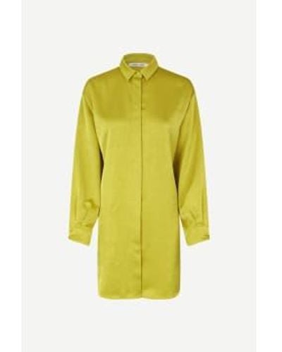 Samsøe & Samsøe Alfrida Shirt Dress Celery Xxs - Yellow