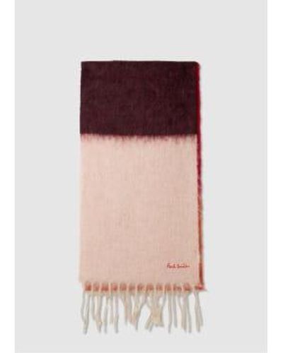 PS by Paul Smith Ps Colour Block Fuzzy Scarf - Brown