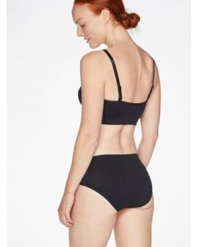 Thought Nahtloser bikini-slip renata aus recyceltem nylon - Schwarz