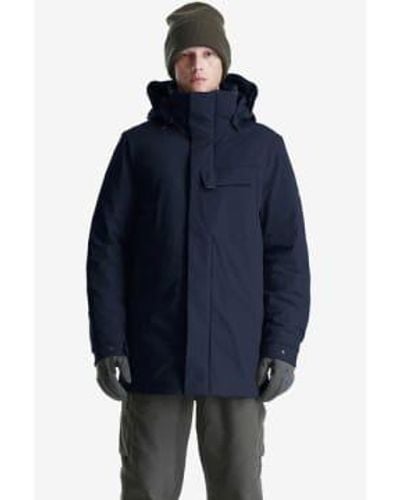 KRAKATAU Masaru Removable Hood Padded Jacket - Blu