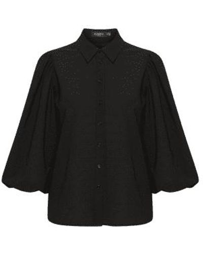 Soaked In Luxury Camisa negra jasmyn stefani - Negro