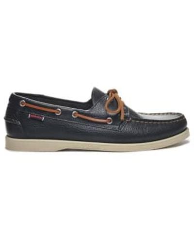Sebago Portland Martellato Shoes Navy - Blu