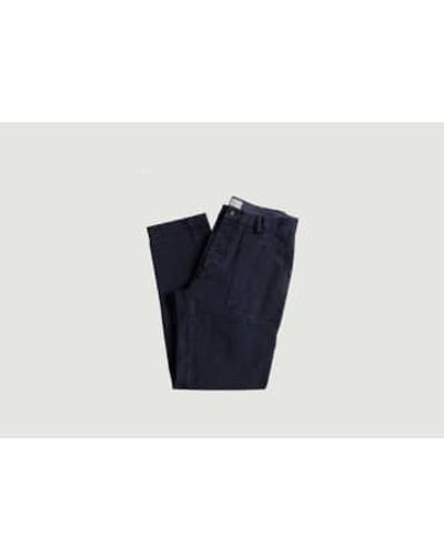 Cuisse De Grenouille Pantalones fatiga en algodón - Azul