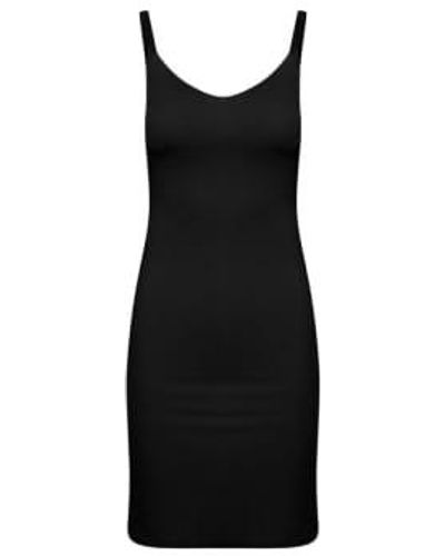 Ichi Siv Slip Dress - Black