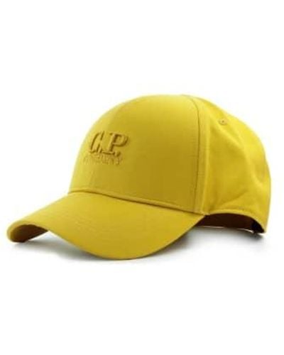 C.P. Company Goggle baseball casquette nugget or - Jaune