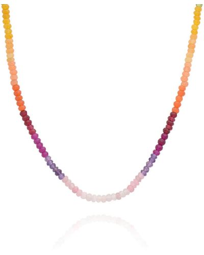Rachel Jackson Rachel Jackson Rainbow Gemstone Necklace - Metallic