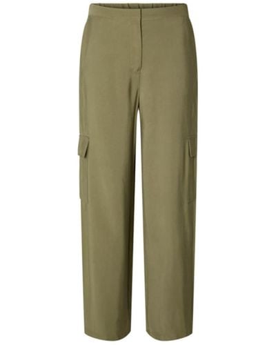 SELECTED Slfemberly Tapered Cargo Pants - Verde