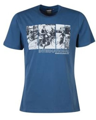 Barbour International arter graphic print t-shirt insignia blau