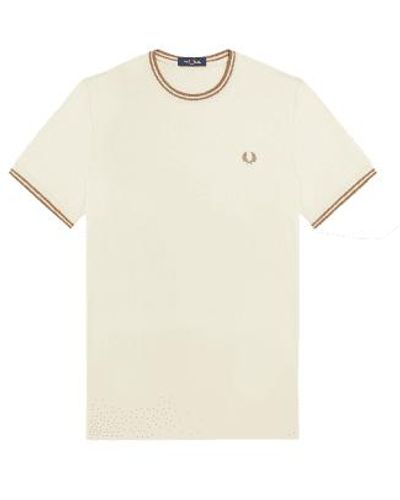 Fred Perry Twin Tipped T Shirt Oatmeal - Neutro