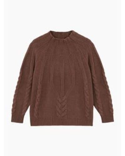 Cordera Cotton Cable Sweater Madera One Size - Brown
