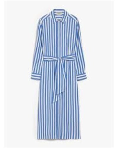 Weekend by Maxmara Falasco Striped Tie Waist Midi Dress Col: Stripe 14 - Blue