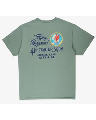 Buzz Rickson's Fifth Air Ce T-shirt Sage Xl - Green