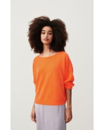 American Vintage Damsville Sweater Fluorescent Xs/s - Orange
