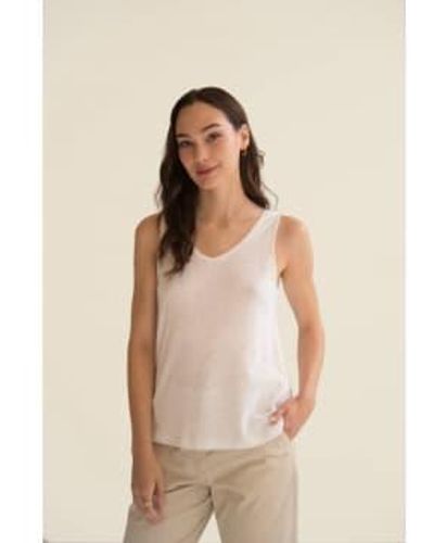 Mus & Bombon T-shirt Basieco Pico L / Blanc - Natural