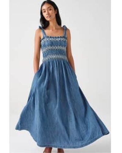 seventy + mochi Seventy Mochi Sally Bandeau Dress In Washed - Blu