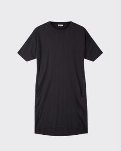 Minimum Schwarzes t-shirt-kleid "regitza" aus baumwolle