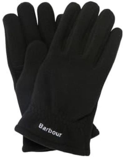 Barbour Coalford Fleece Gloves Medium - Black