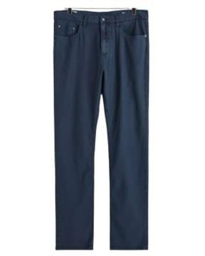 GANT Slim Fit Cotton Linen Jeans - Blue