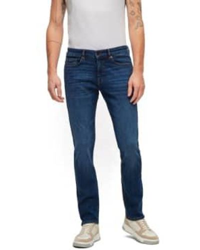 BOSS Delaware Slim Fit Jeans Motive Mid Stretch 30/30 - Blue
