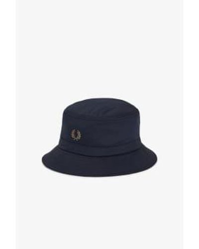 Fred Perry Mens Adjustable Bucket Hat - Blu